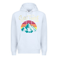 White Vintage Lake Tahoe Mountains Retro T Premium Hoodie - longCreatives