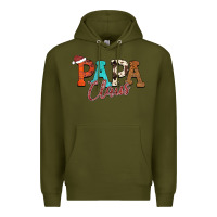 Army Green Papa Claus Premium Hoodie - CowhideDigitalArt