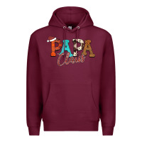 Burgundy Papa Claus Premium Hoodie - CowhideDigitalArt
