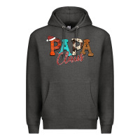 Charcoal Heather Papa Claus Premium Hoodie - CowhideDigitalArt