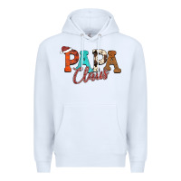 White Papa Claus Premium Hoodie - CowhideDigitalArt