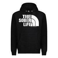 Black the sober life sobriety cool aa na anonymous t shirt gifts Premium Hoodie - longCreatives