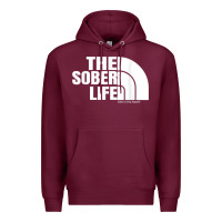 Burgundy the sober life sobriety cool aa na anonymous t shirt gifts Premium Hoodie - longCreatives