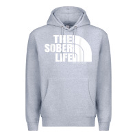 Heather Grey the sober life sobriety cool aa na anonymous t shirt gifts Premium Hoodie - longCreatives