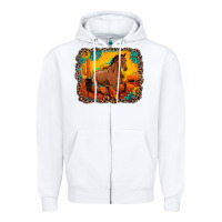 White horse with sunflowers turquoise gemstone western sunset leopard backgr Zipper Hoodie - Artiststas