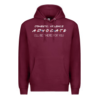 Burgundy Domestic Violence Advocate Premium Hoodie - longCreatives