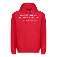 Red Domestic Violence Advocate Premium Hoodie - longCreatives