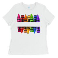White custom name crayons Ladies Tee - texasbilliewilder