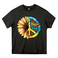 Asphalt Hippie Soul with Sunflower and Leopard Background Heavy Core Tee - JahusDesignShop