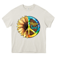 Cream Hippie Soul with Sunflower and Leopard Background Heavy Core Tee - JahusDesignShop