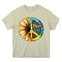 Hippie Soul With Sunflower And Leopard Background Heavy Core Tee | Teevron
