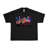 Black Peace love fireworks 4th of july Urban Heavy Tee - CowGirlArtShop