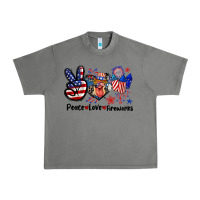 Tornado Peace love fireworks 4th of july Urban Heavy Tee - CowGirlArtShop