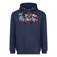 Navy pink christmas stitch and gifts Heavyweight Hoodie - AdoDesignShop