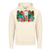 Vintage Artic Cow Mom Turquoise Tooled Leather Flowers Vintage Hoodie - CowCowDesign
