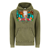 Vintage Olive Cow Mom Turquoise Tooled Leather Flowers Vintage Hoodie - CowCowDesign