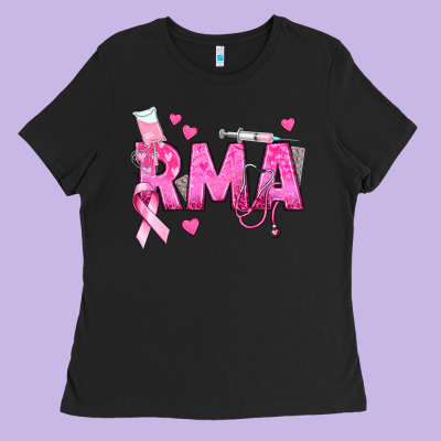 Breast Cancer Rma Registered Medical Assistant Ladies Tee Designed By Texasbilliewilder