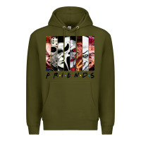 Army Green funny horror friends scary movies halloween costume sweatshirt Premium Hoodie - longCreatives