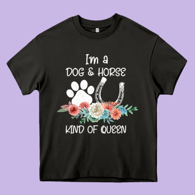 Im A Dog And Horse Kind Of Queen Heavy Core Tee Designed By Bettercallsaul