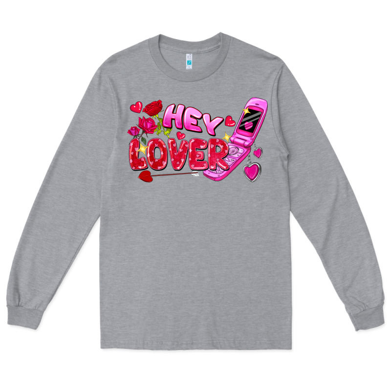 Hey Lover Flip Phone Valentine's Day Long Sleeve Tee by FaDigitalArtStudio | Teevron