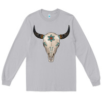 Moon Dust Turquoise Bull Skull Long Sleeve Tee - Jasminsmagicworld