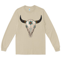 Mushroom Turquoise Bull Skull Long Sleeve Tee - Jasminsmagicworld