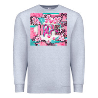Heather Grey hope breast cancer Premium Sweatshirt - AdoDesignShop