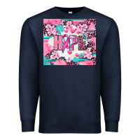 Navy hope breast cancer Premium Sweatshirt - AdoDesignShop