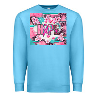 Ocean Blue hope breast cancer Premium Sweatshirt - AdoDesignShop