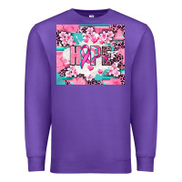 Purple hope breast cancer Premium Sweatshirt - AdoDesignShop