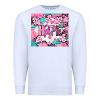 White hope breast cancer Premium Sweatshirt - AdoDesignShop