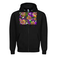 Black mardi gras sunflower cowhide leopard and glitter background Zipper Hoodie - Artiststas