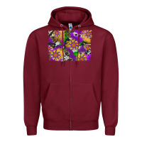 Burgundy mardi gras sunflower cowhide leopard and glitter background Zipper Hoodie - Artiststas