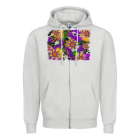 Dove Grey mardi gras sunflower cowhide leopard and glitter background Zipper Hoodie - Artiststas