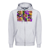 Heather Grey mardi gras sunflower cowhide leopard and glitter background Zipper Hoodie - Artiststas