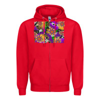 Red mardi gras sunflower cowhide leopard and glitter background Zipper Hoodie - Artiststas