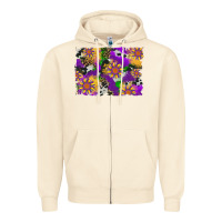 Sandshell mardi gras sunflower cowhide leopard and glitter background Zipper Hoodie - Artiststas