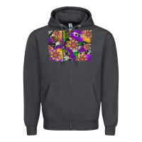 Smoke mardi gras sunflower cowhide leopard and glitter background Zipper Hoodie - Artiststas