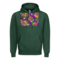 Sports Green mardi gras sunflower cowhide leopard and glitter background Zipper Hoodie - Artiststas
