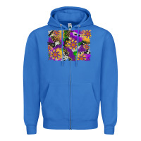 True Royal mardi gras sunflower cowhide leopard and glitter background Zipper Hoodie - Artiststas