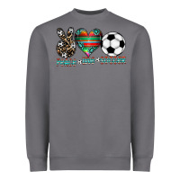 Storm peace love soccer Heavyweight Sweatshirt - CowhideDigitalArt