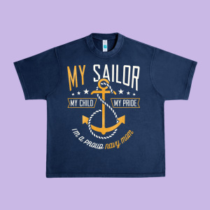 Proud Navy Mother For Moms Of Sailors Proud Mom Navy Family Urban Heavy Tee Designed By Longcreatives