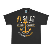 Pigment Black Proud Navy Mother for Moms of Sailors Proud Mom Navy Family Urban Heavy Tee - longCreatives