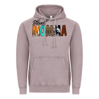 Vintage Zinc Blessed Momma Vintage Hoodie - CowCowDesign