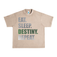French Oak Destiny  Eat Sleep Destiny Repeat Short Sleeve Urban Heavy Tee - longCreatives
