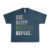 Midnight Navy Destiny  Eat Sleep Destiny Repeat Short Sleeve Urban Heavy Tee - longCreatives