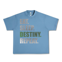 Pebble Blue Destiny  Eat Sleep Destiny Repeat Short Sleeve Urban Heavy Tee - longCreatives