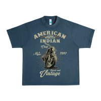 Midnight Navy Vintage American Motorcycle Indian for Old Biker Gifts Urban Heavy Tee - longCreatives