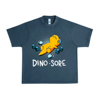 Midnight Navy Dino Sore Funny Dinosaur Workout Gym Fitness Lifting Urban Heavy Tee - longCreatives