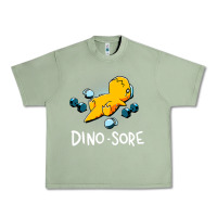 Oil Green Dino Sore Funny Dinosaur Workout Gym Fitness Lifting Urban Heavy Tee - longCreatives